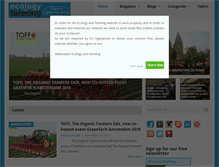 Tablet Screenshot of ecologyandfarming.com